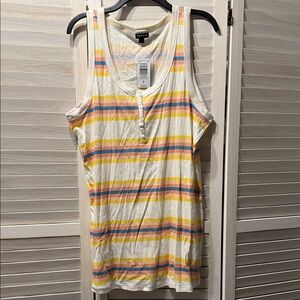 Torrid Vintage vibe Soft Striped Scoop Neck Tank Top  Size  4X